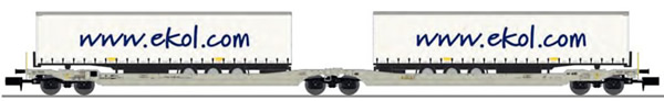 REE Modeles NW-179 - Twin car Sdggmrs AAE + 2 trailers EKOL Logistic – Era V-VI